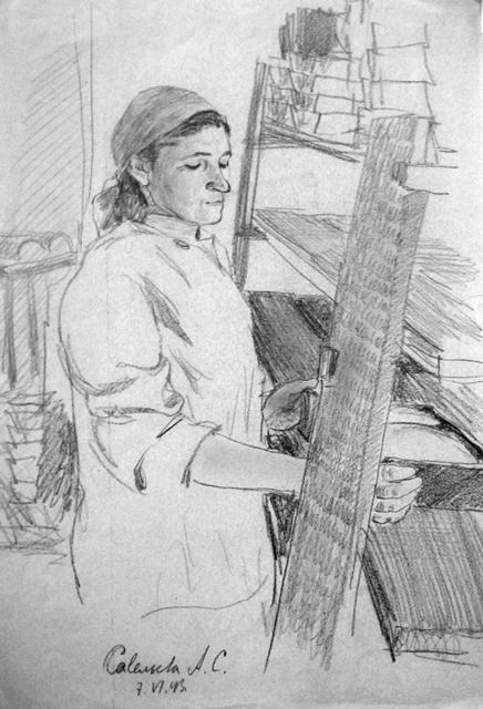 Зимин В.В. Фронтовой рисунок. 1943 Зимин В.В. Фронтовой рисунок. 1943